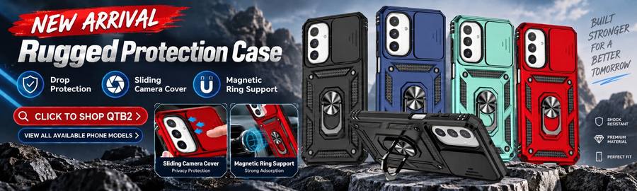 Rugged Protection Case — Camera Slider + Ring